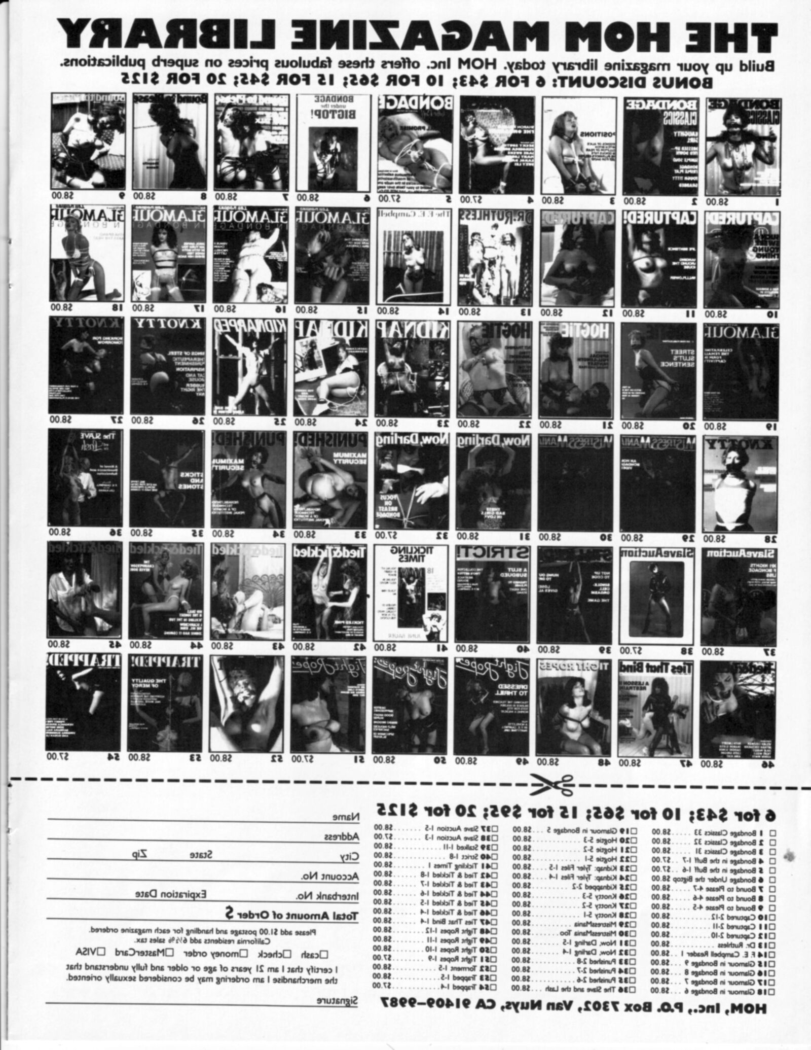 Vintage Bondage Magazine jetzt, Liebling