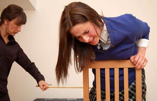 School Ma'am Spanking Caning Schoolgirl 
