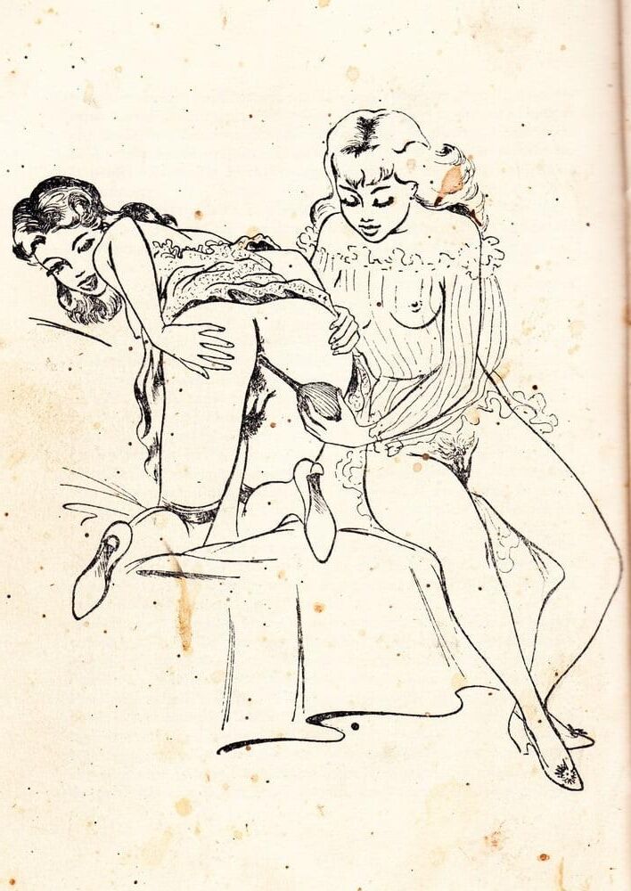 Rare spanking and erotic art