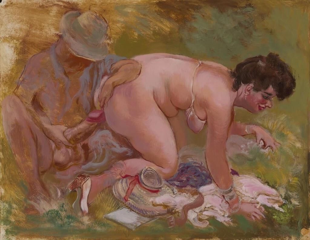 Rare spanking and erotic art