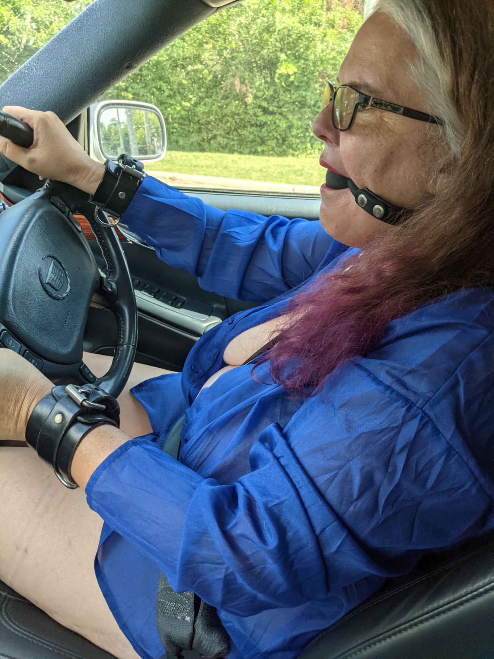 Gagged Slut Out for a Drive