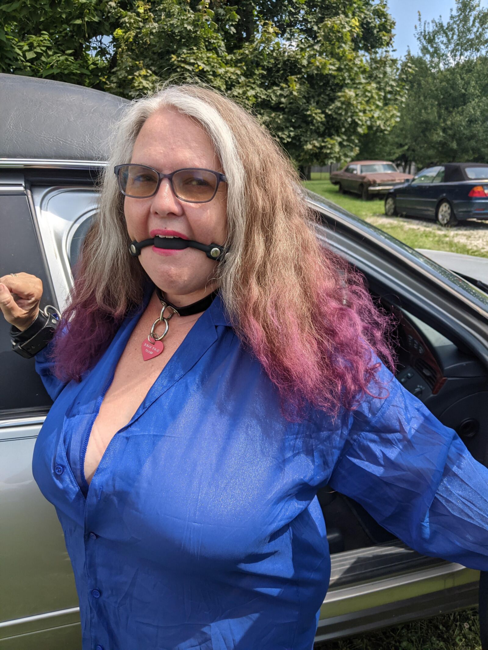 Gagged Slut Out for a Drive