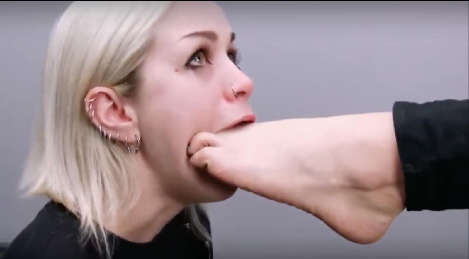 Idiot Blonde Foot Slave