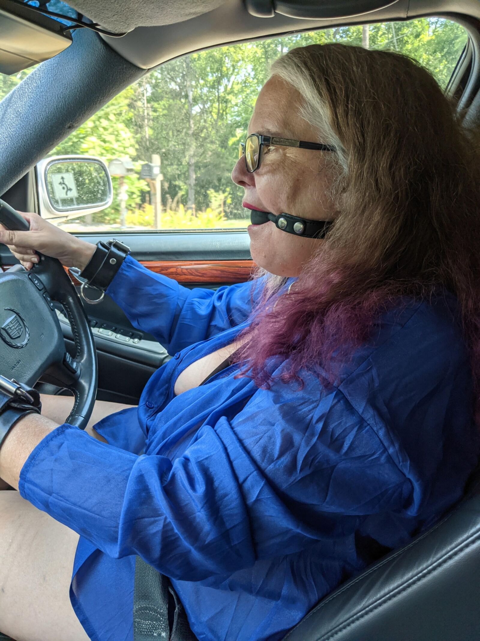 Gagged Slut Out for a Drive