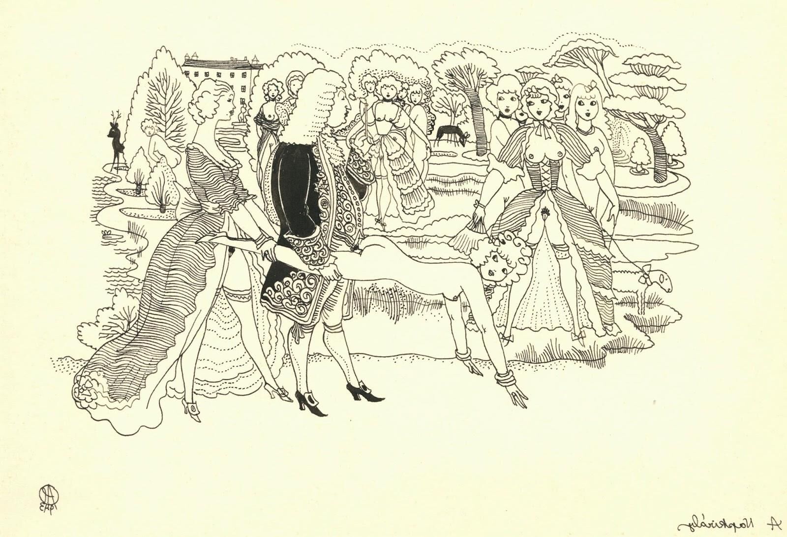 Rare spanking and erotic art