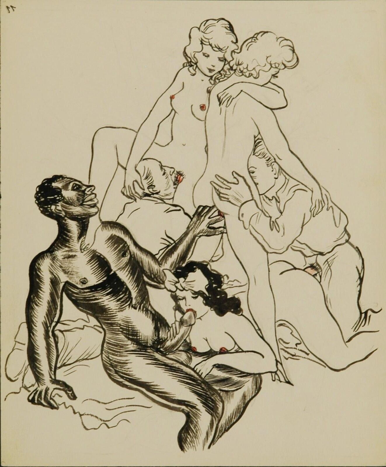 Rare spanking and erotic art