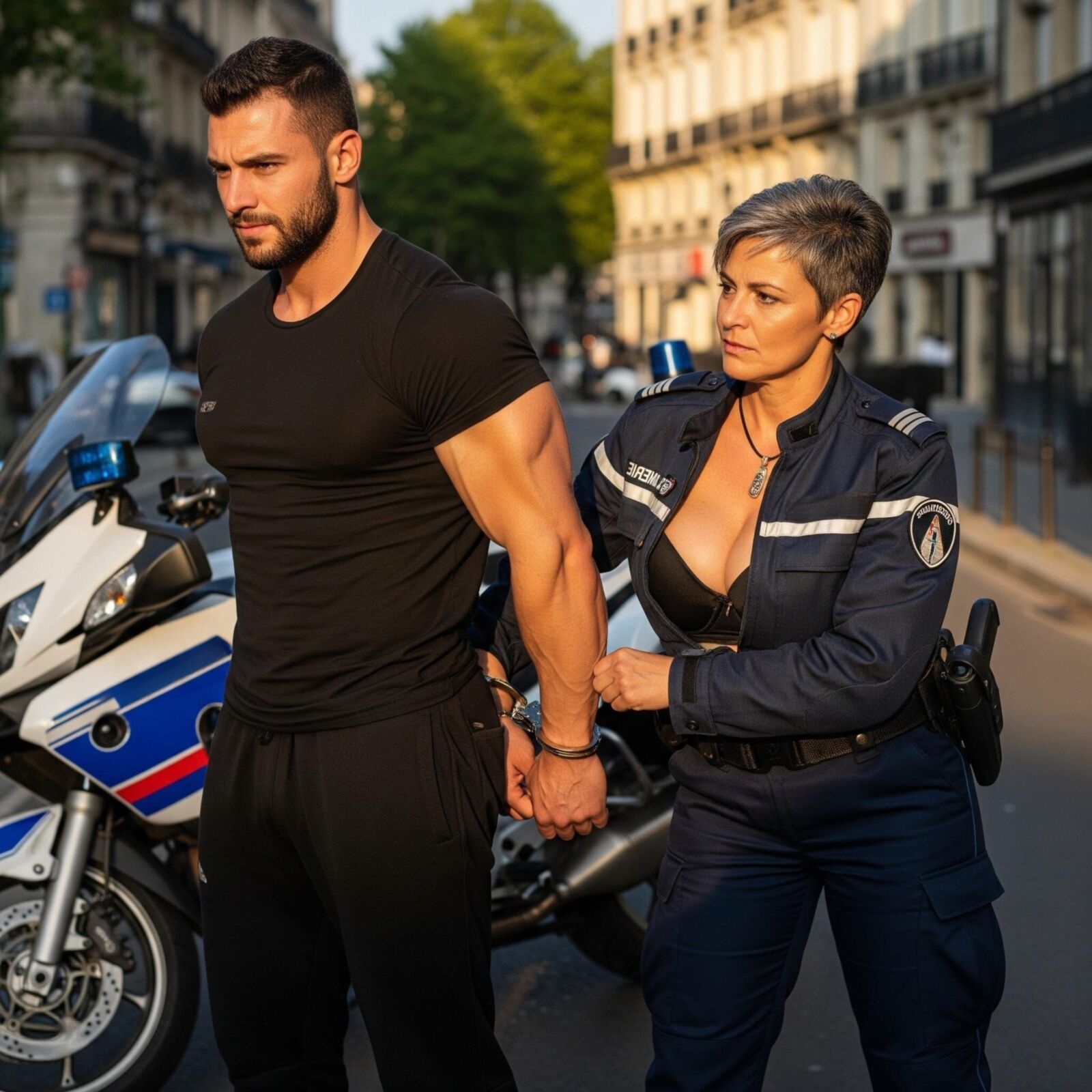 Policiais de motocicletas francesas