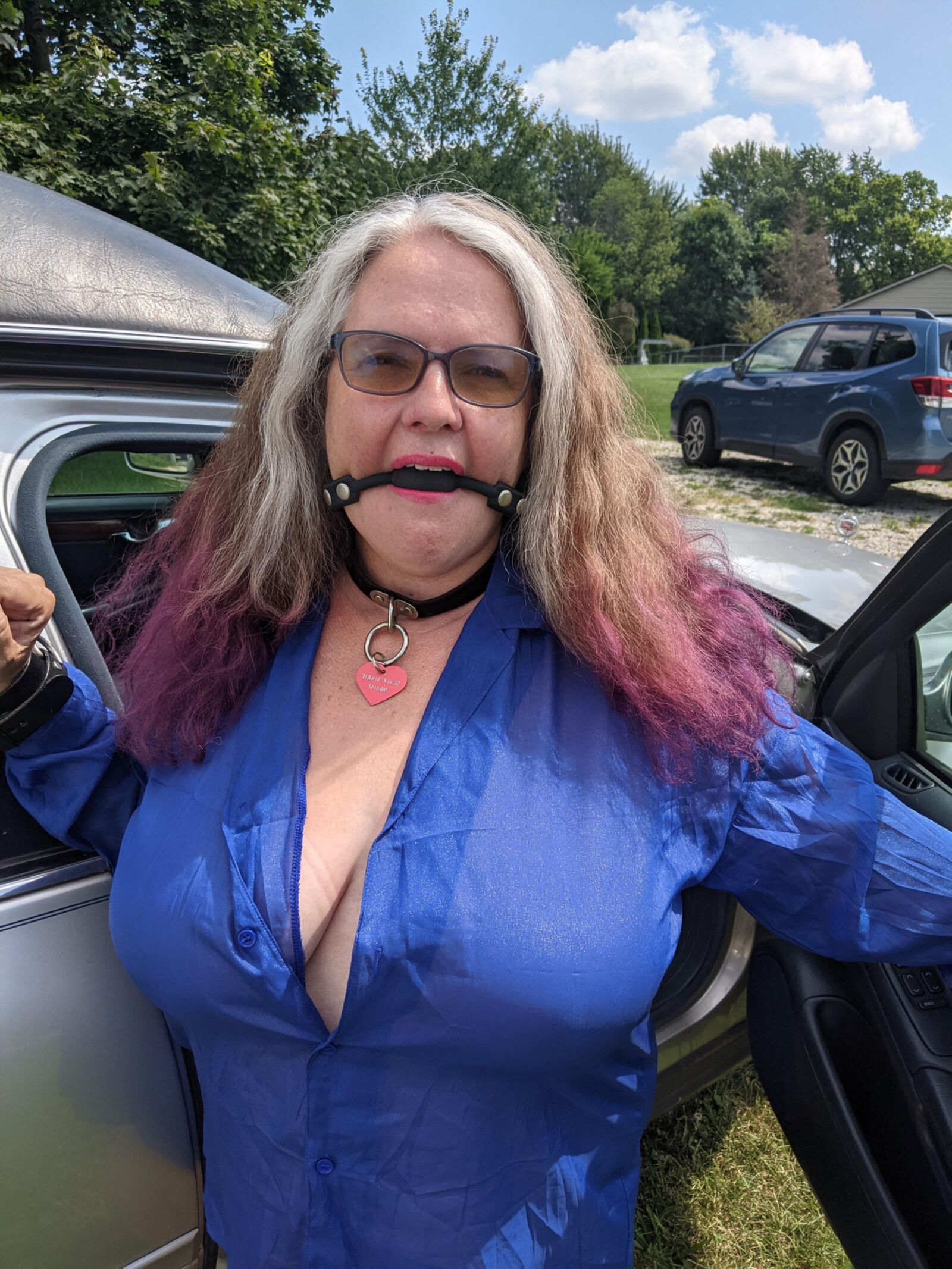 Gagged Slut Out for a Drive