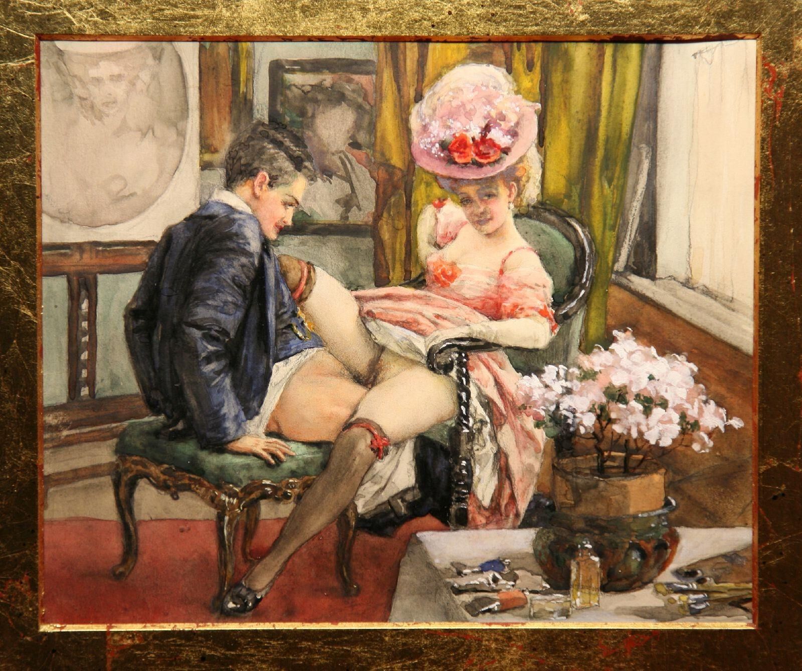 Rare spanking and erotic art