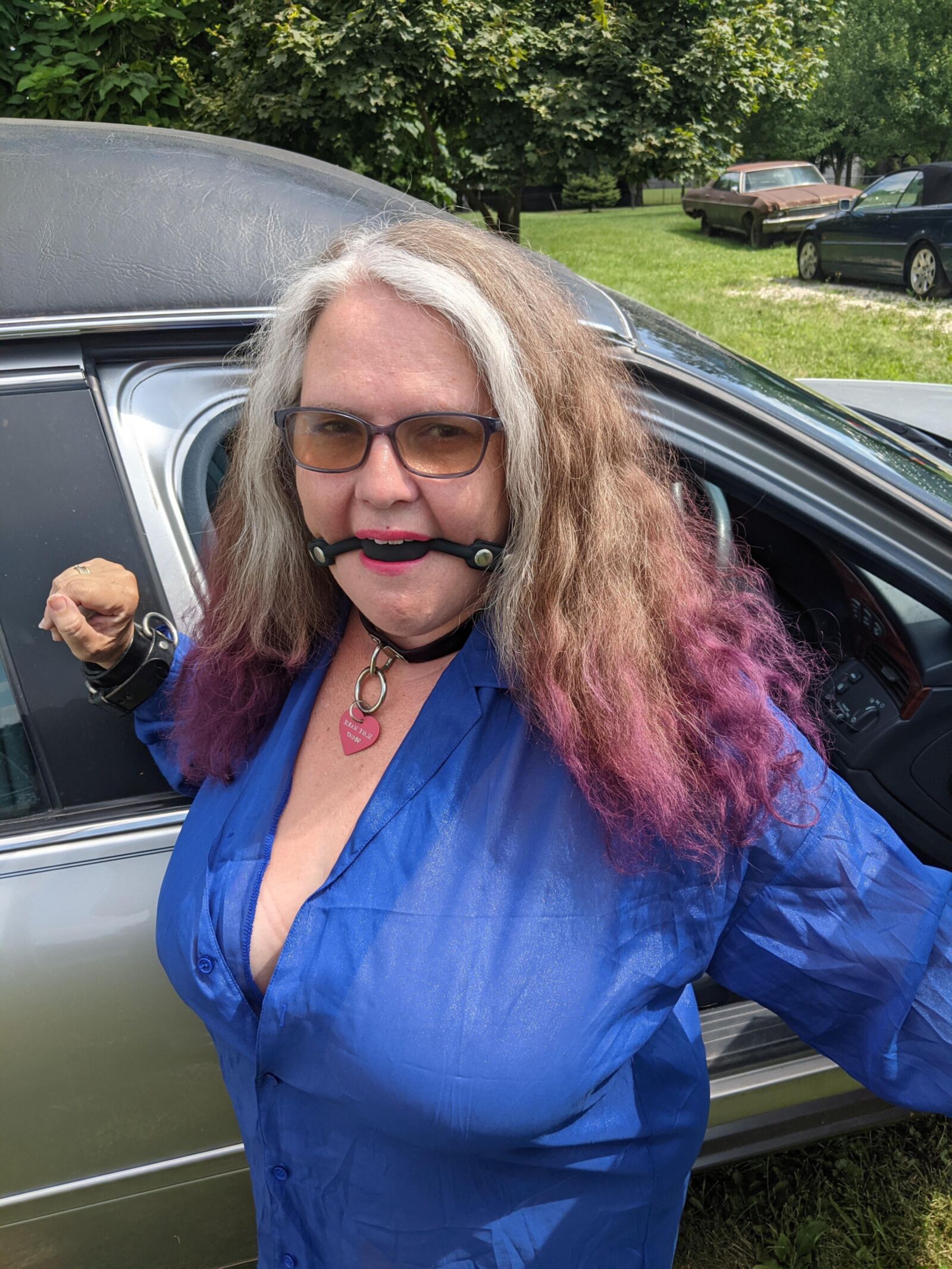 Gagged Slut Out for a Drive