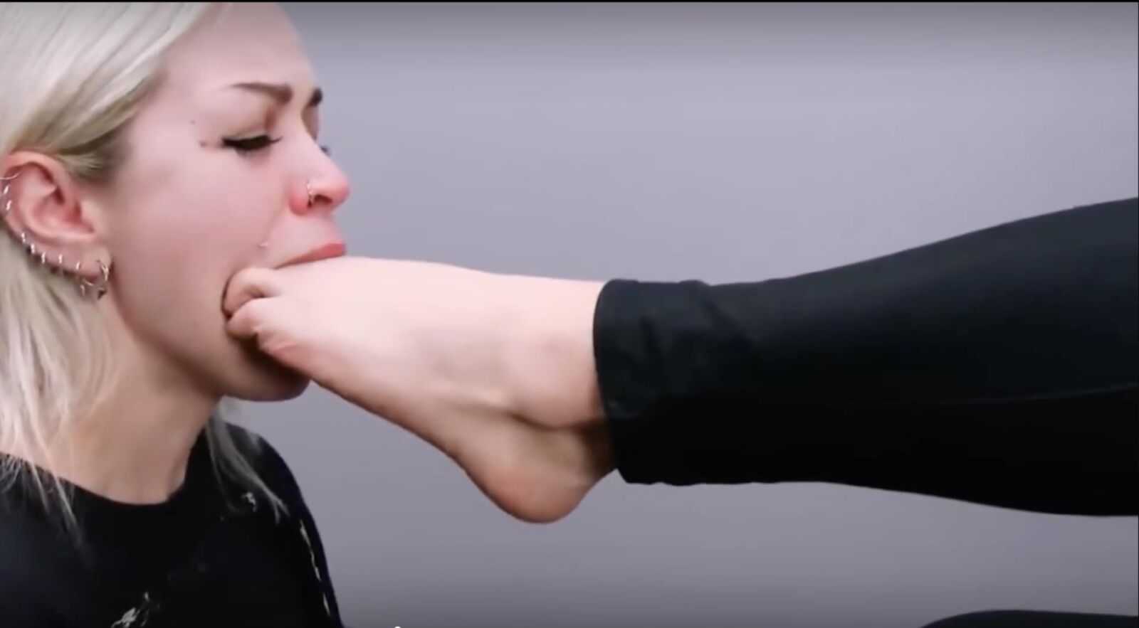 Idiot Blonde Foot Slave
